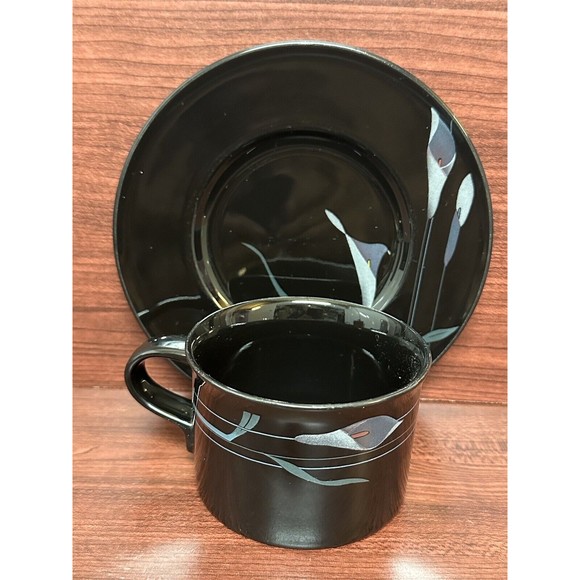 Mikasa Black Opus Tea Cup & Saucer Set Galleria - Picture 5 of 6